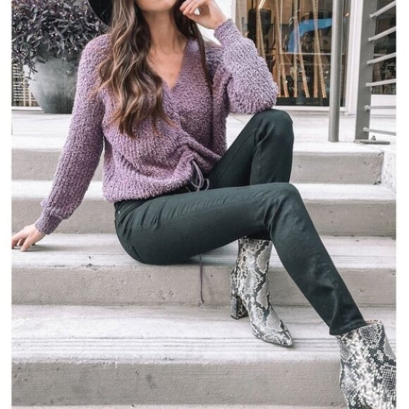 Purple popcorn sweater top - Picture 2 of 8